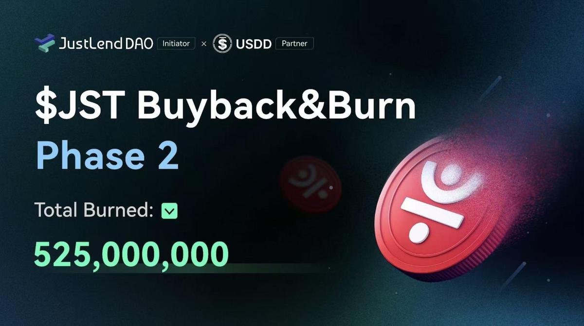 JustLend DAO Completes Second JST Buyback and Burn, Removing Nearly 11% of Total Supply